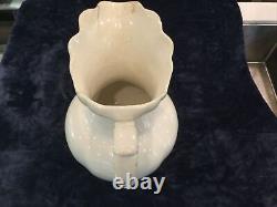 Antique Homer Laughlin Large White/Bone Water Pitcher Jug & Wash Basin/Bowl