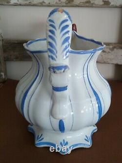 Antique Horse Head Spout Water Pitcher Jug English Pottery 1840 Victorian Teapot