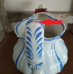 Antique Horse Head Spout Water Pitcher Jug English Pottery 1840 Victorian Teapot