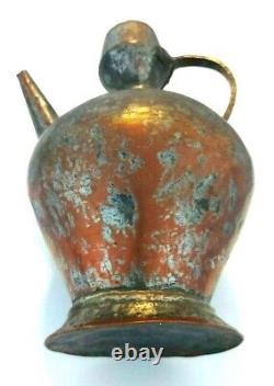 Antique Islamic Arabic Pitcher Handmade Copper Large Water Jug 19th C Decorative