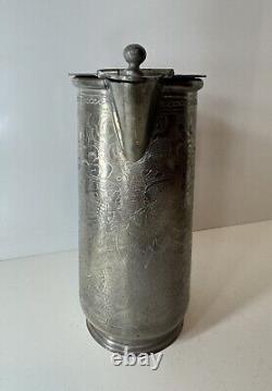 Antique Kut Hing Pewter Swatow Pouring Jug Water Pitcher