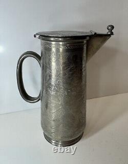 Antique Kut Hing Pewter Swatow Pouring Jug Water Pitcher