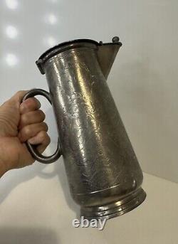 Antique Kut Hing Pewter Swatow Pouring Jug Water Pitcher