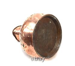 Antique Large 19th Copper Pitcher Measuring Water Drink Jug / Two Gallon
