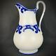 Antique Large Victorian Water Jug Pitcher Mid 19thc Minton Flow Blue 12 & 3/4