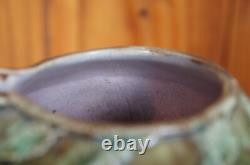 Antique Majolica French Barbotine Dog Rose Flower Blossom Water Pitcher Jug 6