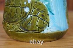 Antique Majolica Joseph Holdcroft Pond Lily Creamer Water Pitcher Jug 7