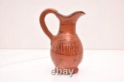 Antique Maricopa Pueblo Indian Pottery Water Bottle Pitcher Jug Vase 5.25