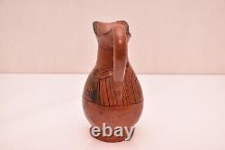 Antique Maricopa Pueblo Indian Pottery Water Bottle Pitcher Jug Vase 5.25