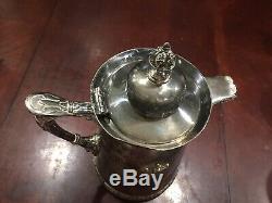 Antique Meriden B. Company Silver Plated Water Pitcher # 17 1868