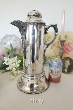 Antique Meriden SILVERPLATE WATER Stein PITCHER/Vase/Jug! Elegant/Ornate! 13 SP