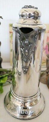 Antique Meriden SILVERPLATE WATER Stein PITCHER/Vase/Jug! Elegant/Ornate! 13 SP