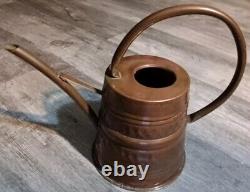 Antique Mid-Century Handcrafted Solid Copper Watering Pitcher