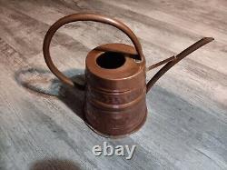 Antique Mid-Century Handcrafted Solid Copper Watering Pitcher