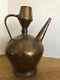 Antique Middle Eastern Hand Hammered Hand Engraved Copper Jug/pitcher/water Can