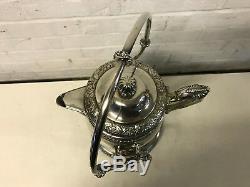 Antique Middletown Plate Co. Aesthetic Movement Silver Plated Tilt Water Pitcher