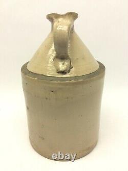 Antique Old Salt Glaze Pottery Colonial Jug Flask Crock Water Pitcher