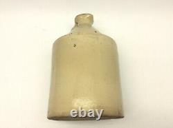 Antique Old Salt Glaze Pottery Colonial Jug Flask Crock Water Pitcher