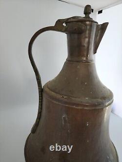 Antique Persian Copper Water jug Pitcher 19 tall by 13