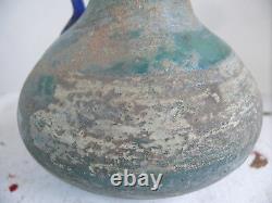 Antique Persian Glass Oil Water Jug Ancient Roman Middle Eastern Pitcher