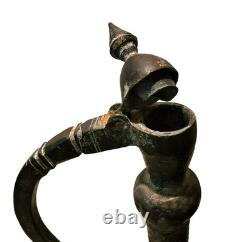 Antique Persian Middle Eastern Water Jug Pitcher Copper Tin Wash JH11