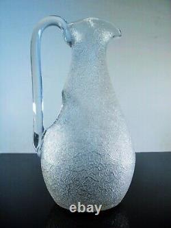 Antique Pitcher A Glass Jug Water Crystal Clear Pipe L' Acid 2oz Baccarat 1916