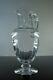 Antique Pitcher Jug Water Wine Crystal Size Ribs Venetiennes Baccarat Signed