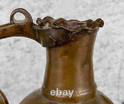 Antique Primitive Turkish Copper Watering Can Pitcher Ewer