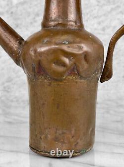 Antique Primitive Turkish Copper Watering Can Pitcher Ewer