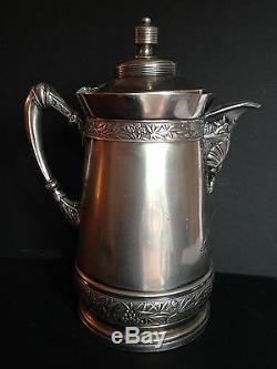 Antique Quadruple Plate WILCOX Silver Plate Co. # 387 Water Pitcher Coffee Pot