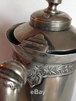 Antique Quadruple Plate WILCOX Silver Plate Co. # 387 Water Pitcher Coffee Pot