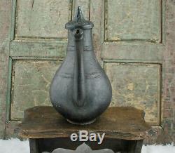 Antique RUSSIAN CAN Water Pitcher Jug 18th century Sovjet Cast-iron