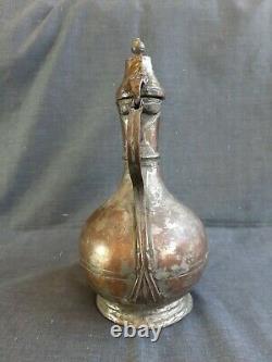 Antique Rare Ottoman Turkish Handmade Copper Pitcher -Water Jug Ibrik