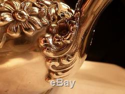 Antique Rare Stunning Sterling Silver Howard Company Water Pitcher Hand Chased