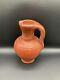 Antique Redware Pitcher Jug Water Pitcher Raw Clay Signed With A Mark No Name