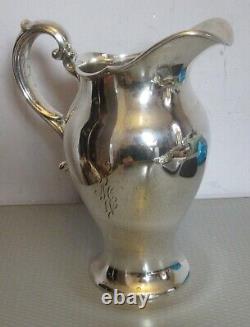 Antique Reed & Barton STERLING SILVER WATER PITCHER #315 tall 9 mono 529g