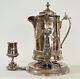 Antique Reed & Barton Silver Plate Tilting Water Pitcher With Goblet Cooler Jug