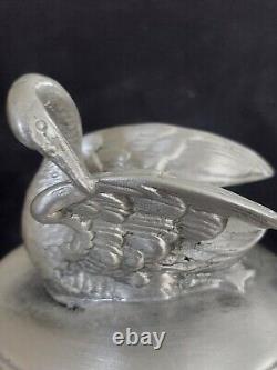Antique Reed & Barton Swan Handle Silver Plate Ornate Water Pitcher Jug