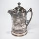 Antique Reed And Barton Large Silver Plated Ceramic Lidded Pitcher Jug 19thc 14