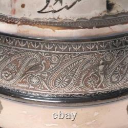 Antique Reed and Barton Large Silver Plated Ceramic Lidded Pitcher Jug 19thC 14