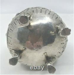 Antique Repousse Sterling Silver Water Pitcher Cherubs Angels hallmarked ornate