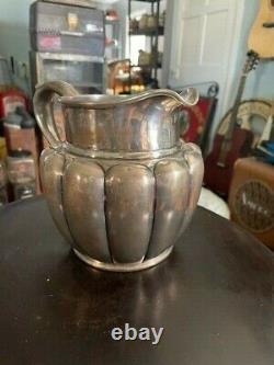 Antique Sanborns Sterling Silver Water 6 Pitcher Circa 1930