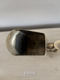 Antique Silver Jug Hot Water Pitcher Wooden Handle Vintage