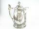 Antique Silver Plate Ice Water Pitcher Insulated Figural Woman Wilcox