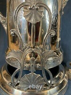 Antique Silver Plate SOUTHINGTON Tilting Pitcher Water Coffee Ornate 1890 c770