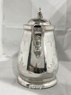 Antique Silver Plate Water Pitcher