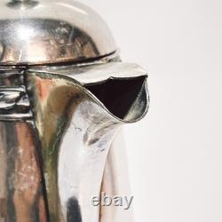 Antique Silver Plated Daffodil Hot Water Pitcher Jug Coffee Pot England (t.)