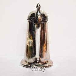 Antique Silver Plated Daffodil Hot Water Pitcher Jug Coffee Pot England (t.)
