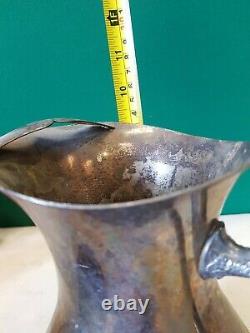 Antique Silver Plated Ice Water Pitcher Jug