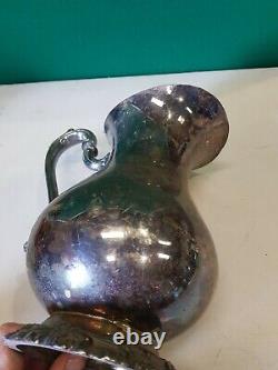 Antique Silver Plated Ice Water Pitcher Jug